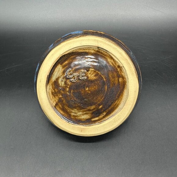 Art Pottery Swan Ring Dish Trinket Holder Bird Figurine Jewelry Blue Signed - Picture 7 of 10